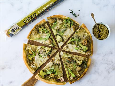 Pizza verte au pesto par Biobleud